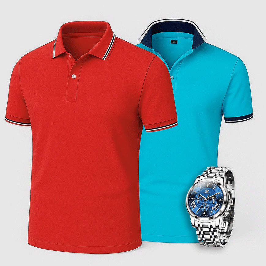 [Kaufe 2, Zahle 1] 2er-Pack Premiere Polo Shirts